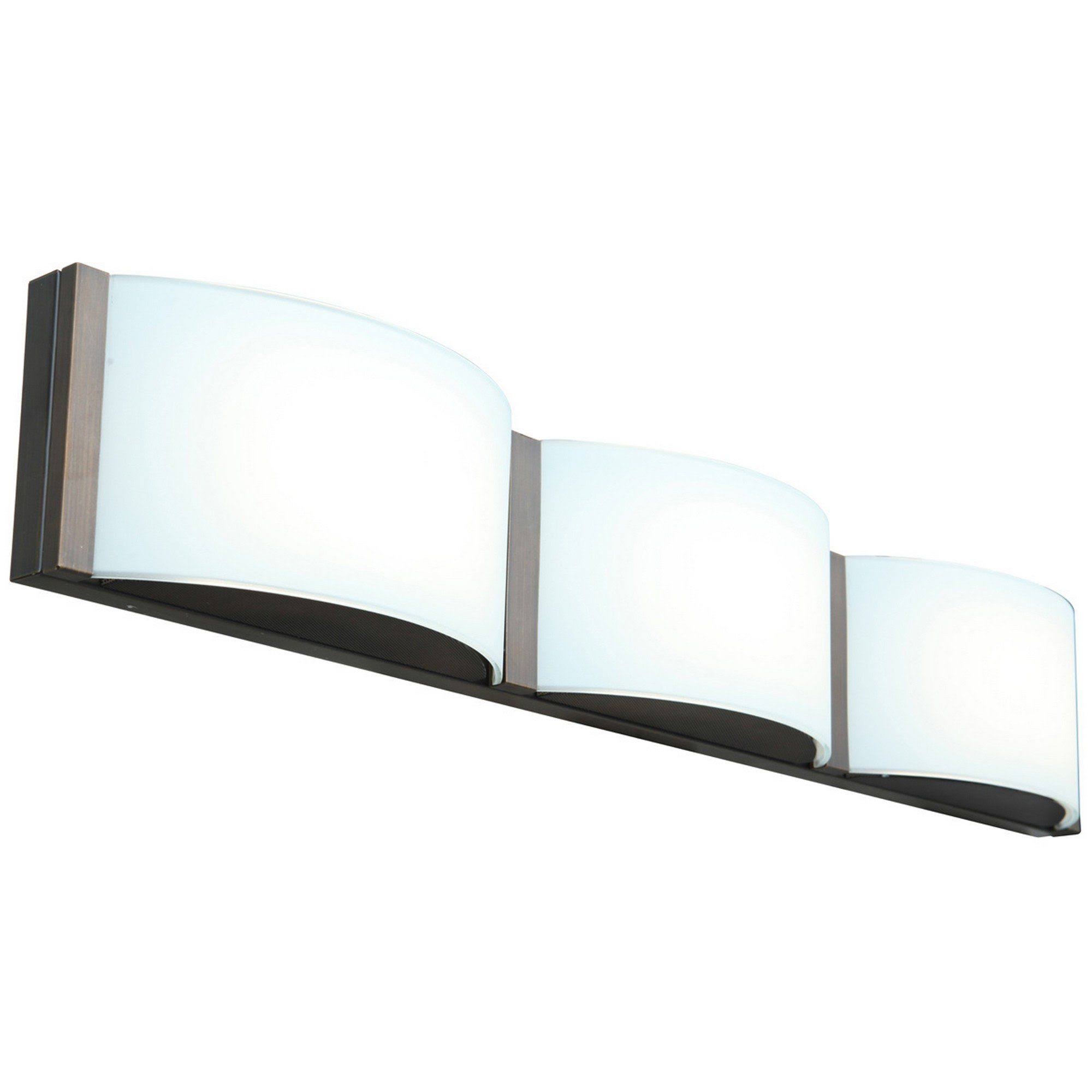 Access Lighting 62297LEDD-BS/OPL Wave Brushed Steel 3-Light Vanity