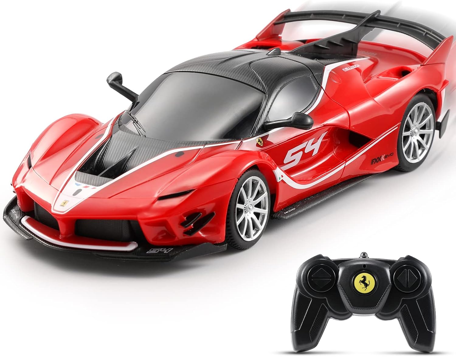 SainSmart Jr. x Rastar Ferrari Toy Car 1:24 Remote Control LaFerrari Race Car, Licensed RC Hobby Model Vehicle for Boys Kids and Adults, Red