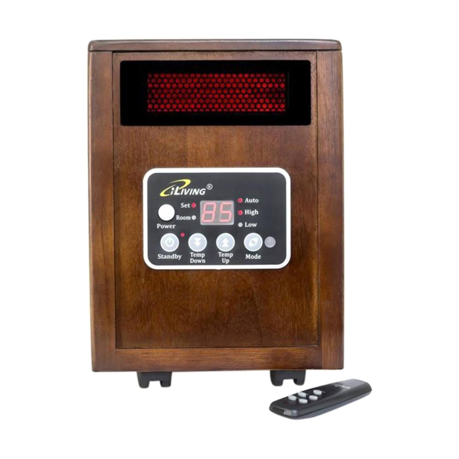 iLiving Infrared Portable Space Heater with Dual HEATING System, 1500W, Remote C