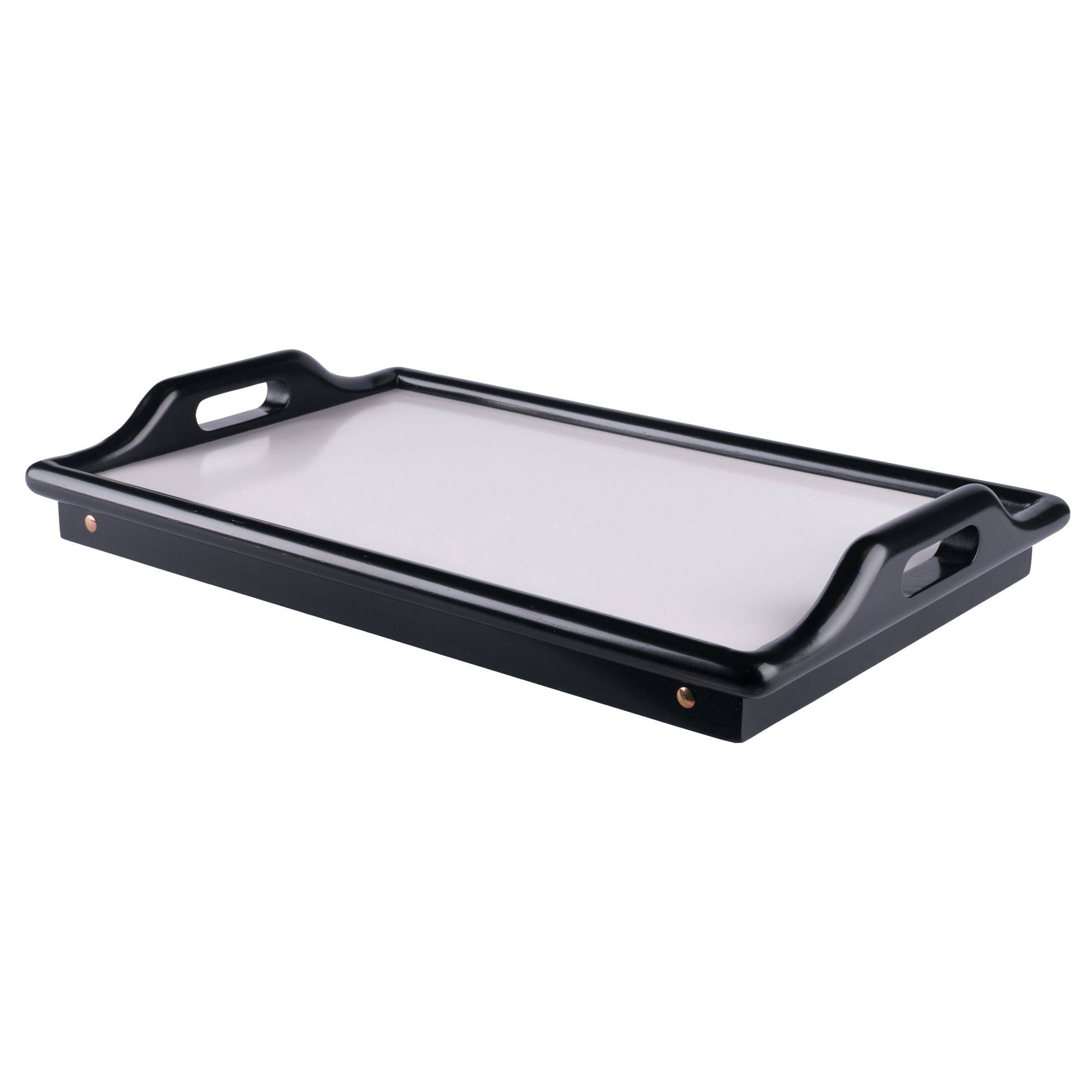 Reena Breakfast Tray Black Frame, White Top Finish