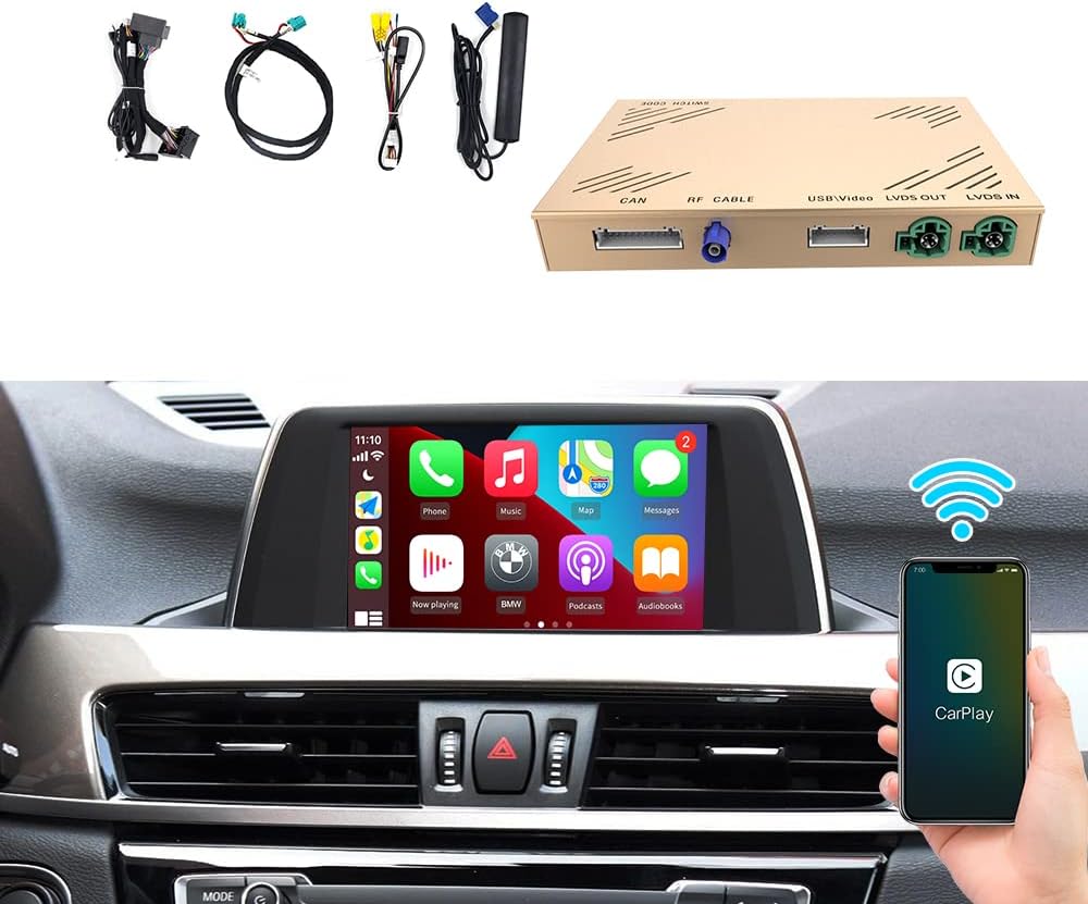 CarlinKit Wireless CarPlay Android Auto Decoder for BMW 1 2 3 4 5 Series X3 Mini 6.5