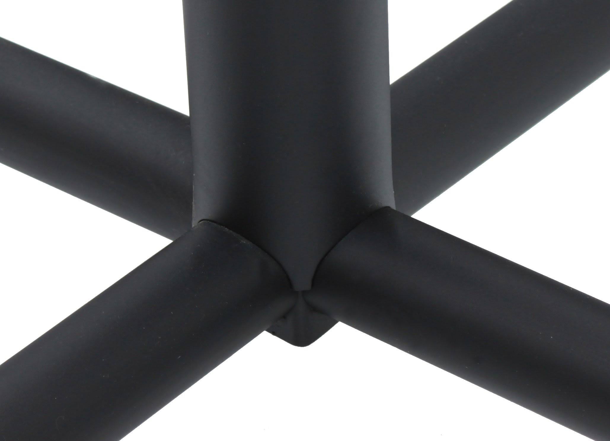 Regency Kobe 30x22 Round Breakroom Table- Mahogany u0026 4 Zeng Stack Chairs- Black