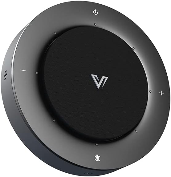 AV Access USB Speakerphone Full-Duplex Audio, with 4 Mics Beamforming, 5 Meter 360&deg; Voice Pickup, Loud and Clear, Echo Cancellation, Computer Microphone Speaker for Skype Zoom Teams Conference Calls