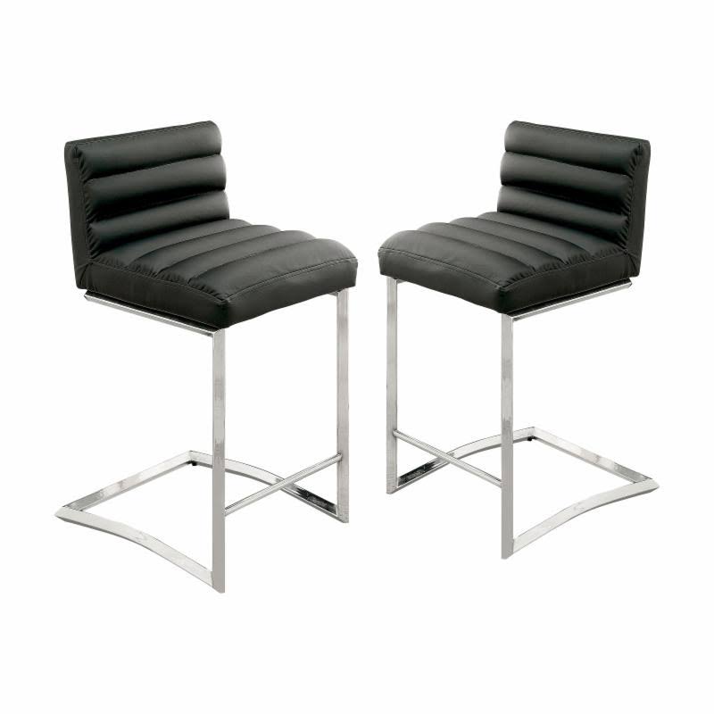 Furniture of America Delano Contemporary Style Counter Height Dining Chair - Set of 2 Black