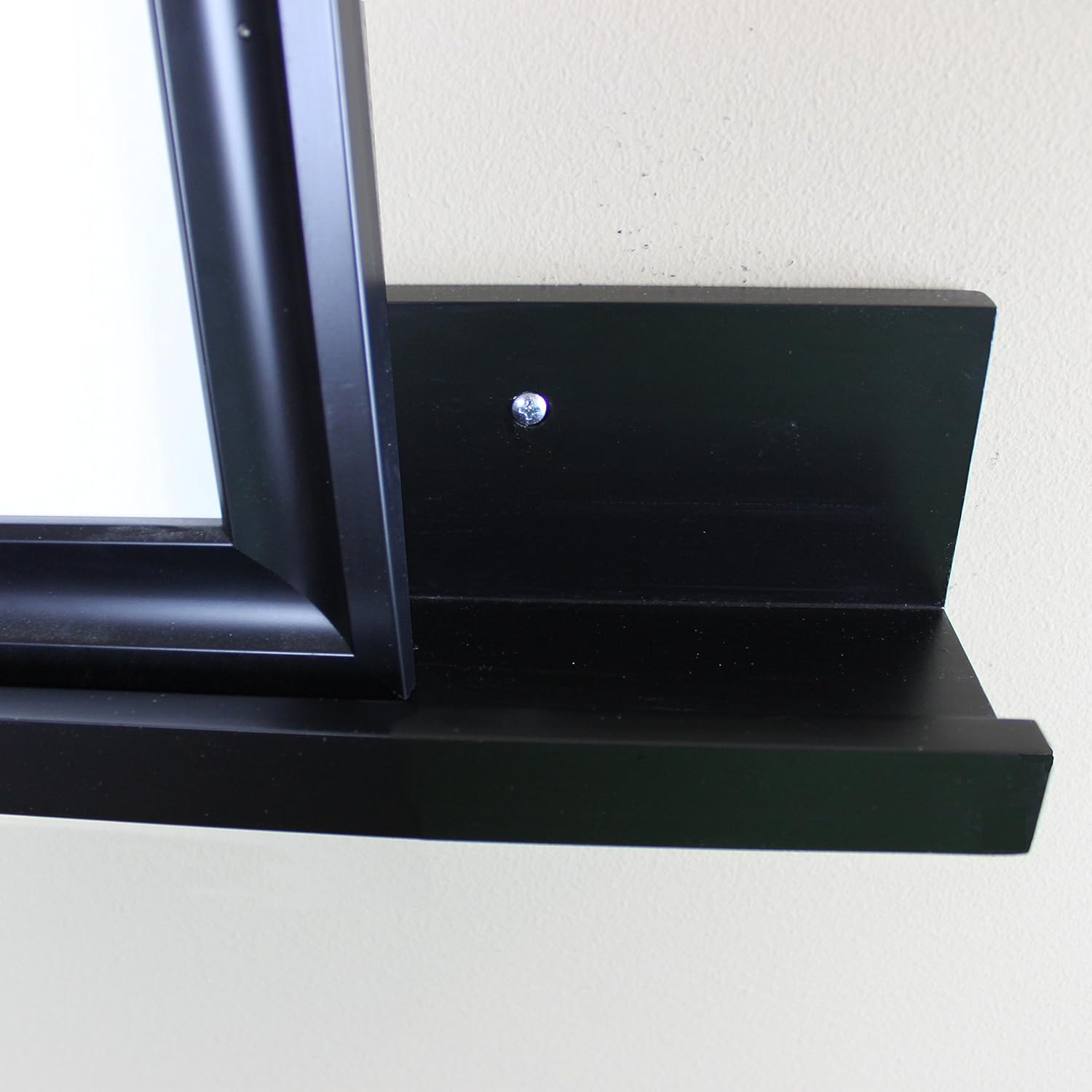 InPlace Shelving 9084684 72 in W x 4.5 in D x 3.5 in H Floating Shelf with Picture Ledge, Black Pack of 2