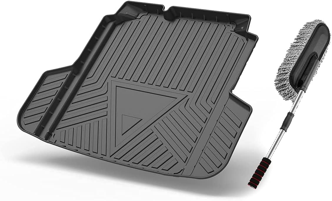 Premium FlexTough All-Protection Cargo Mat Liner , Heavy Duty Trunk Liner for Chevrolet Onix Plus Sedan 2020 , &ndash;w/Traction Grips & Fresh Design (for Chevrolet Onix Plus Sedan 2020)
