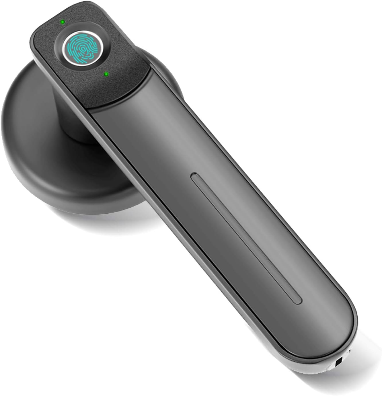 Foxgard Smart Fingerprint Door Lock,Keyless Entry Door Lock with Handle,Biometric Door Lock,Room Door Lock for Home/Storage /Bedroom/Office and Other Private Spaces (Black) Pack of 2