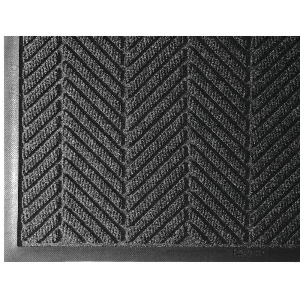 M+A Black Smoke Carpet Waterhog Eco Elite Classic Entrance Mat - 6&L x 4&W x 3/8x22H