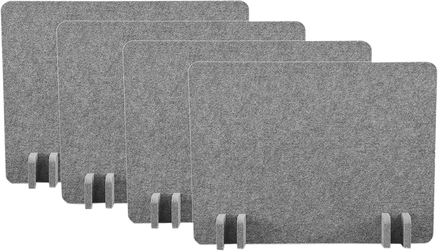 Stand Up Desk Store ReFocus Raw Noise and Distraction Reducing Freestanding Acoustic Desk Divider Mounted Privacy Panel (Anthracite Gray, 20.9