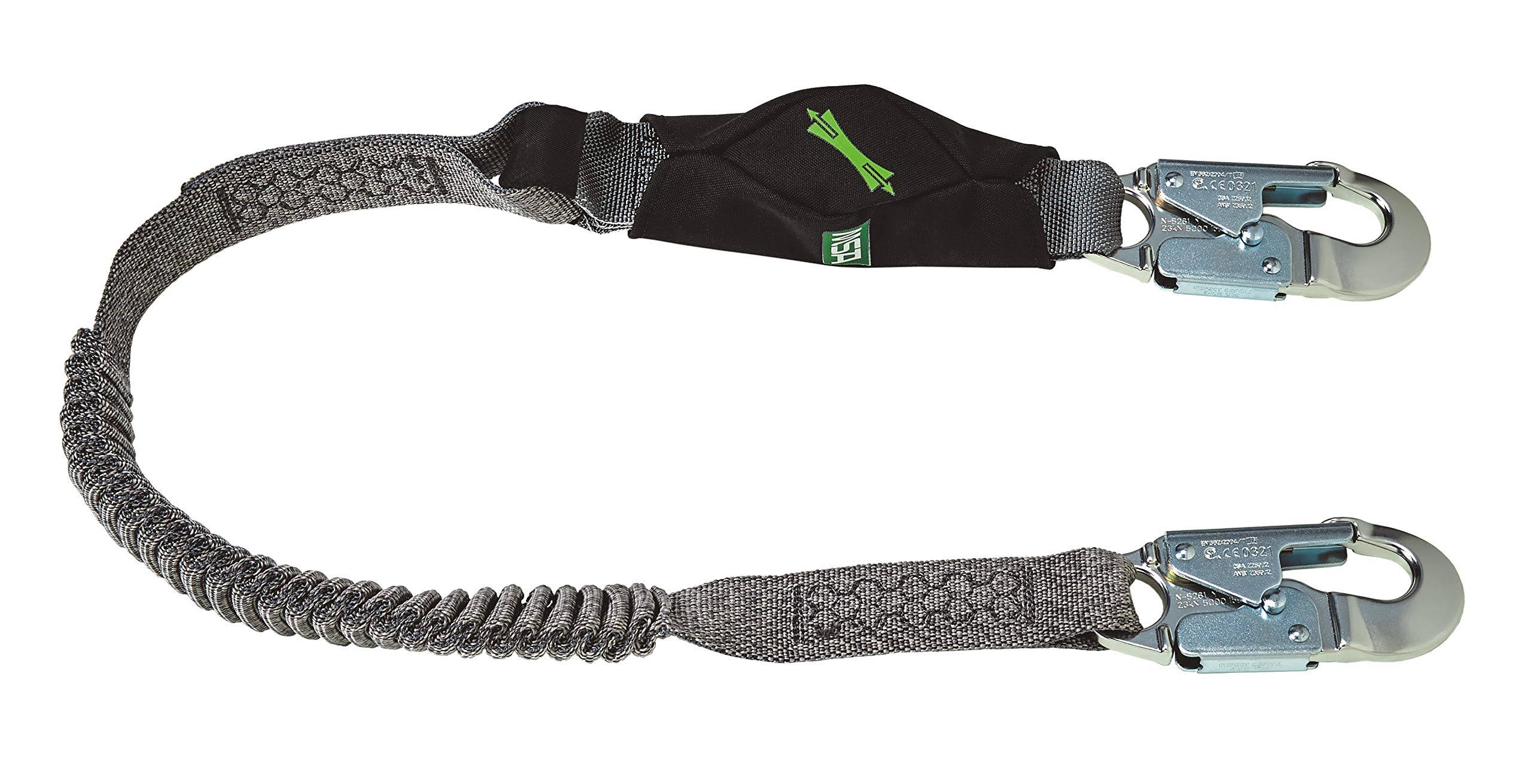 MSA 10193748 Shock-Absorbing Lanyard,Black/Gray