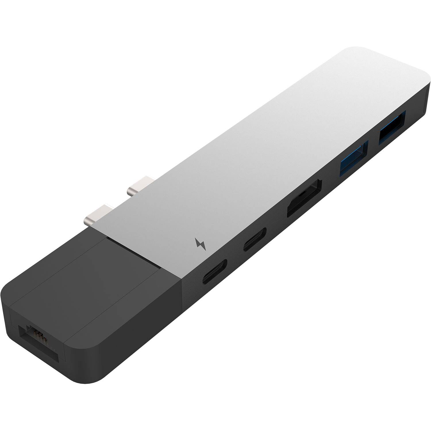Hyperdrive Net 6-in-2 Hub for USB-C MacBook Pro - Silver