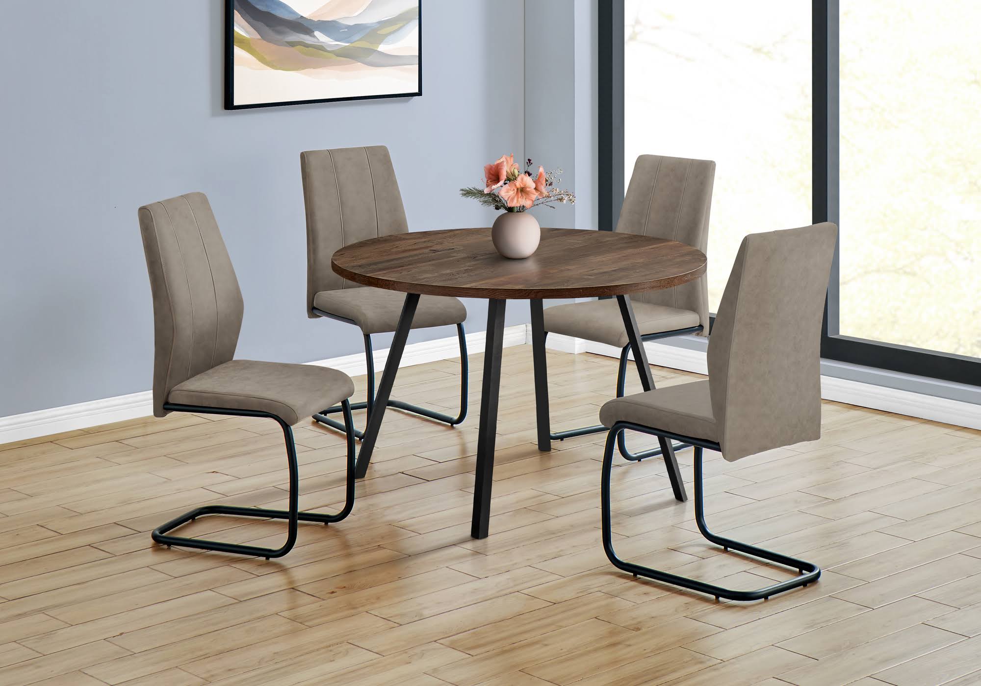 Monarch Dining Table - 48x22Dia/ Brown Reclaimed Wood / Black Metal