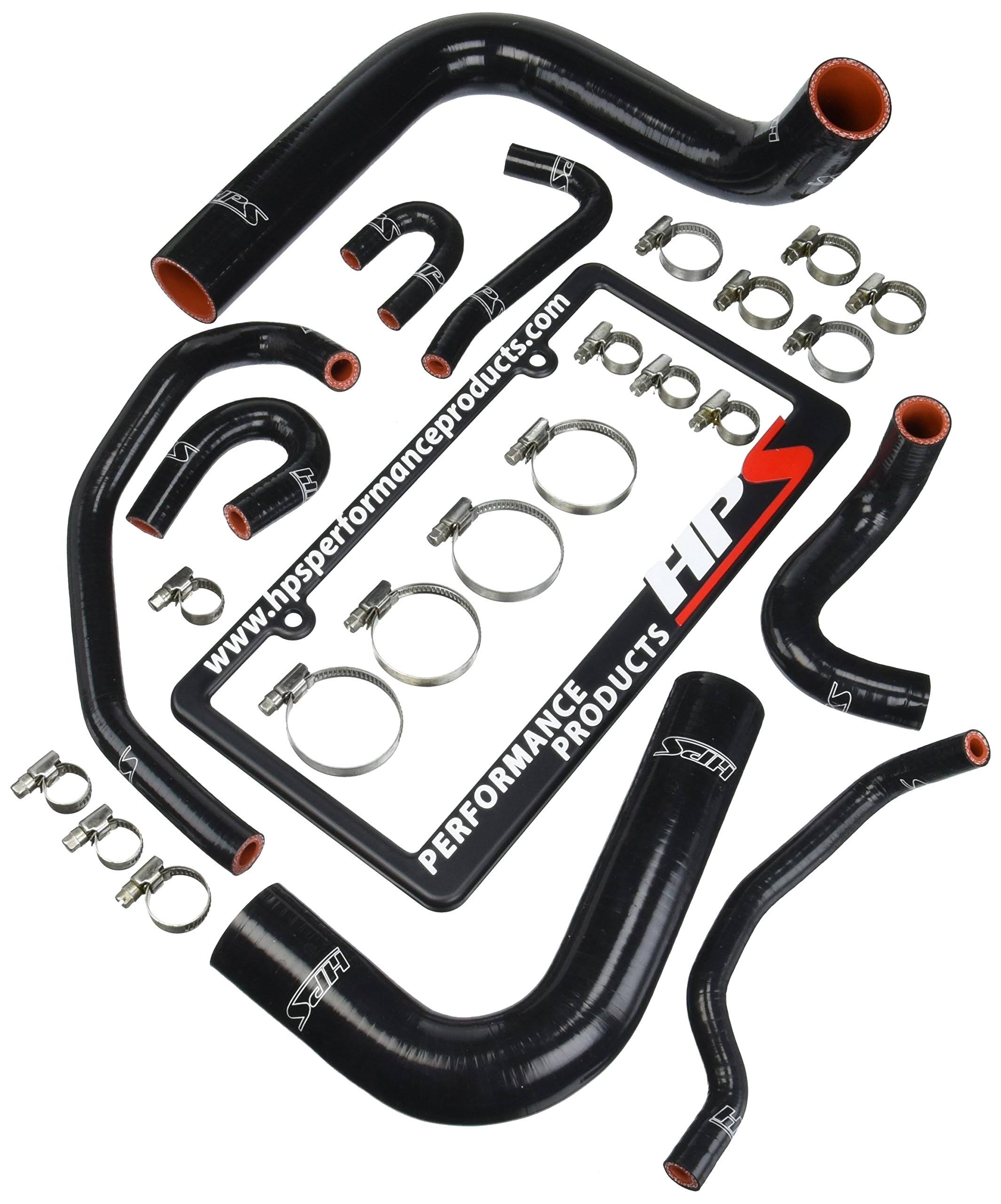 HPS 57-1323R-BLK Black Silicone Radiator Hose Kit Coolant
