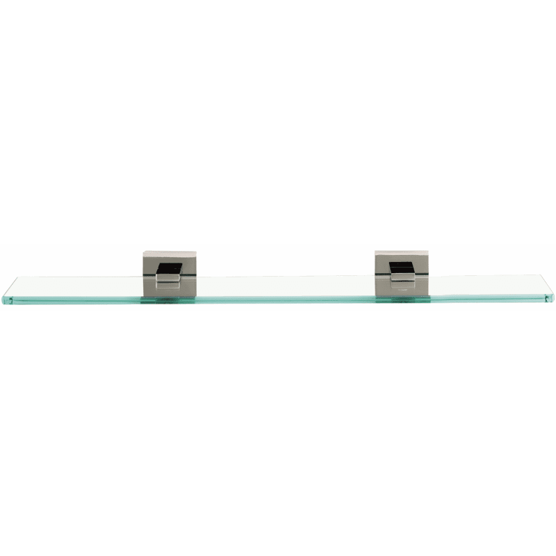 Alno A8450-18-PN Contemporary II Polished Nickel 18x22 Glass Shelf with Brackets