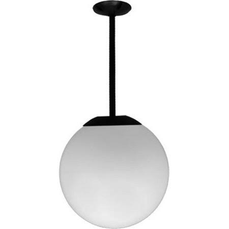 Dabmar Lighting D7507-12-B 16 in. 120 V 26 Watts Ceiling Globe Fixture 12 in. Drop with S26-GU-24 Flourescent Lamp Black