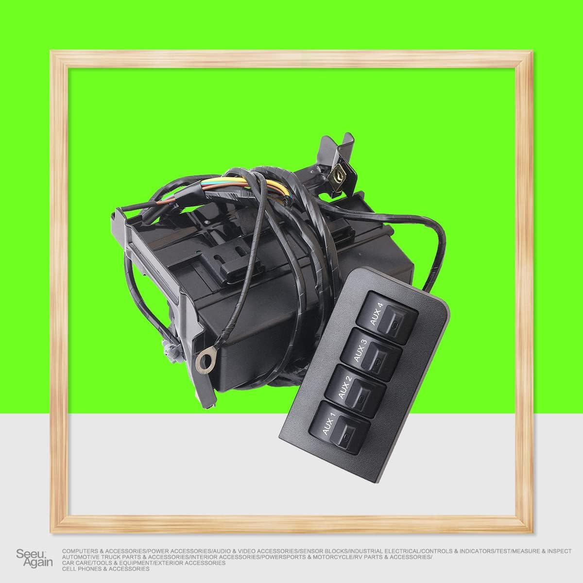 SEEU. AGAIN in-Dash Auxiliary Upfitter Switch Assembly AL3Z13D730AA Cluster Voltage Regulator Switch Wire Harness Wiring Jumper Kit Compatible with F350 Super Duty Replaces BC3Z14A303B