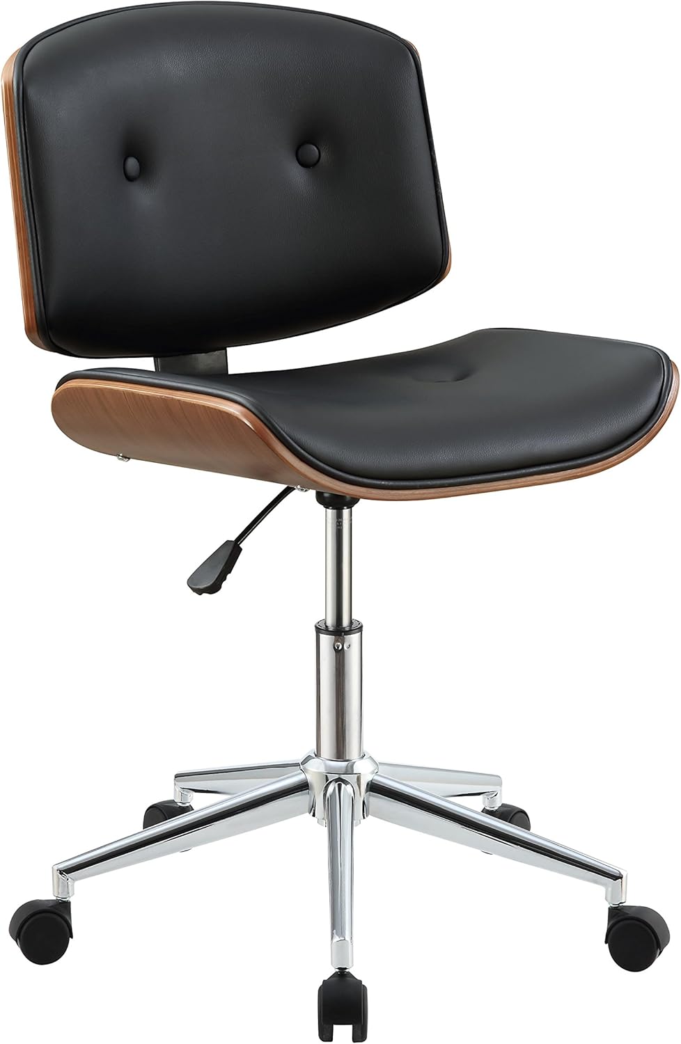 ACME Furniture Camila Office Chair, Black PU/Walnut
