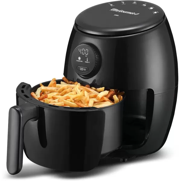 Air Fryers EAF2612D Personal 2.1Qt Compact Space Saving Programmable Hot Air Fryer, Oil-Less Healthy Cooker, Timer & Temperature Controls, 1000W, Black(Black)