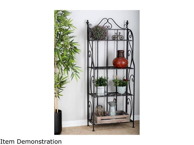 Black Iron Traditional Baker's Rack