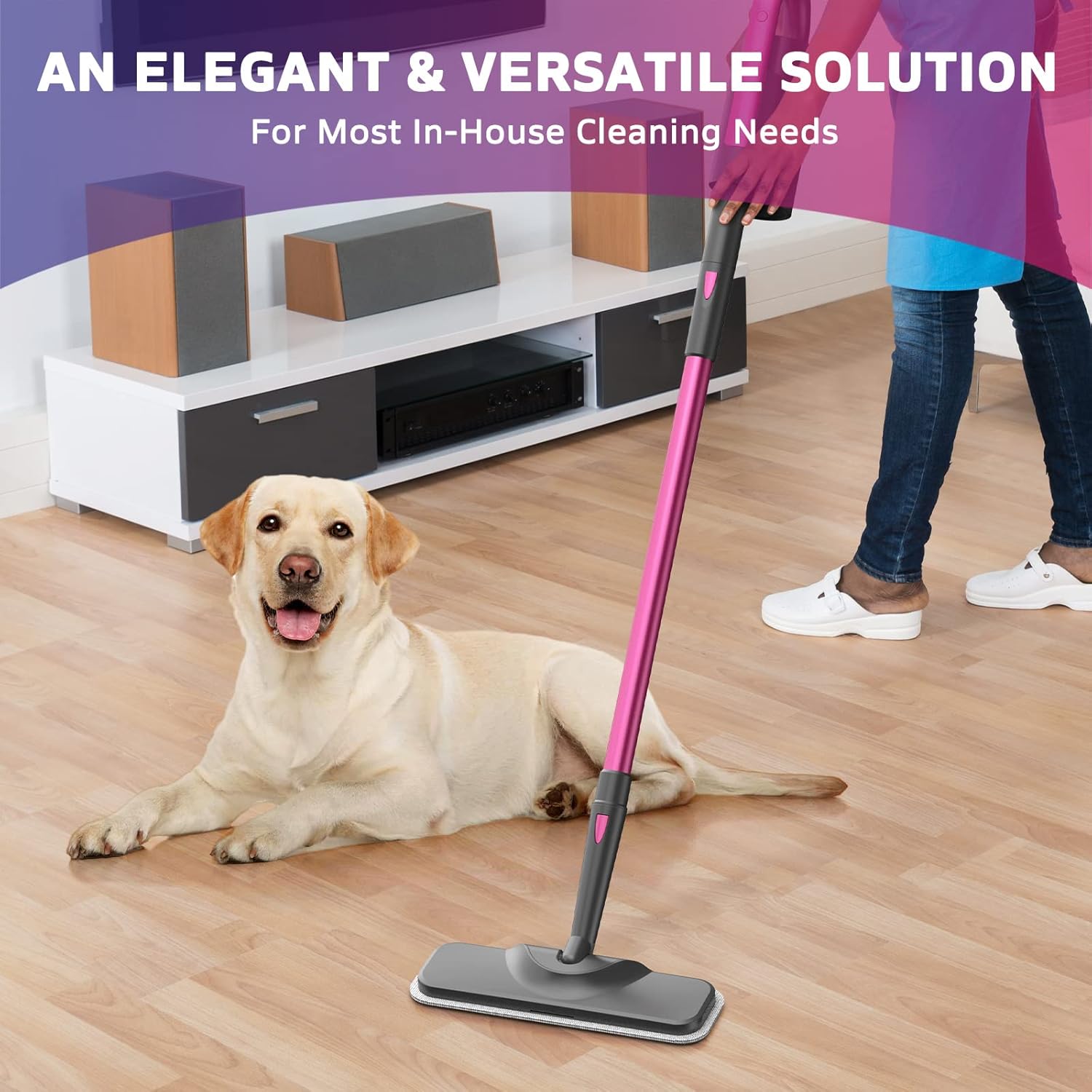 Schenley Steam Mop Cleaner with Detachable Handheld Steamer for Cleaning Hardwood/Laminate Floor, Tiles, Carpet and Grout, with 7-in-1 Multi-purpose Accessories and Washable Microfiber Pads