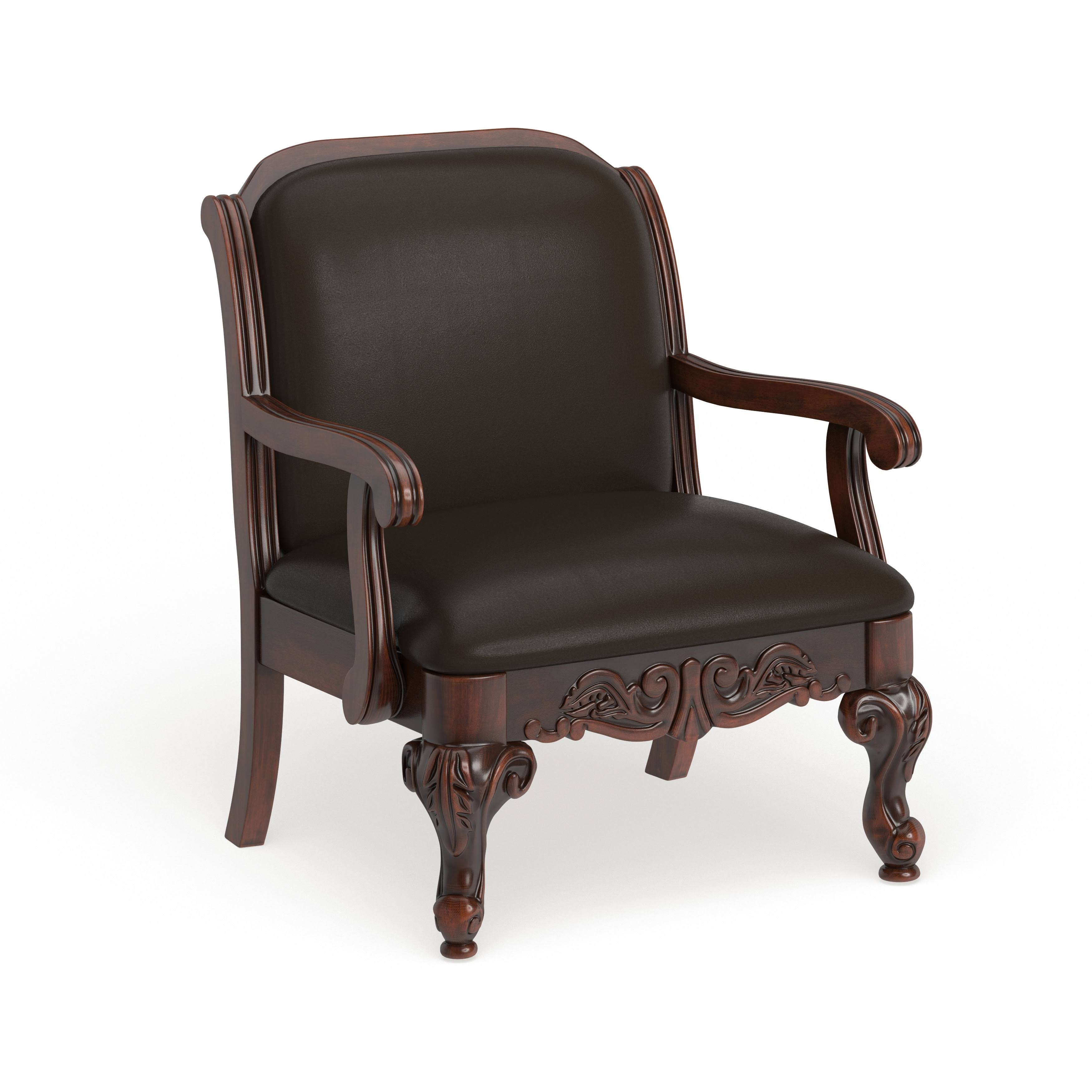 Furniture of America Alcor Traditional Dark Cherry Accent Chair