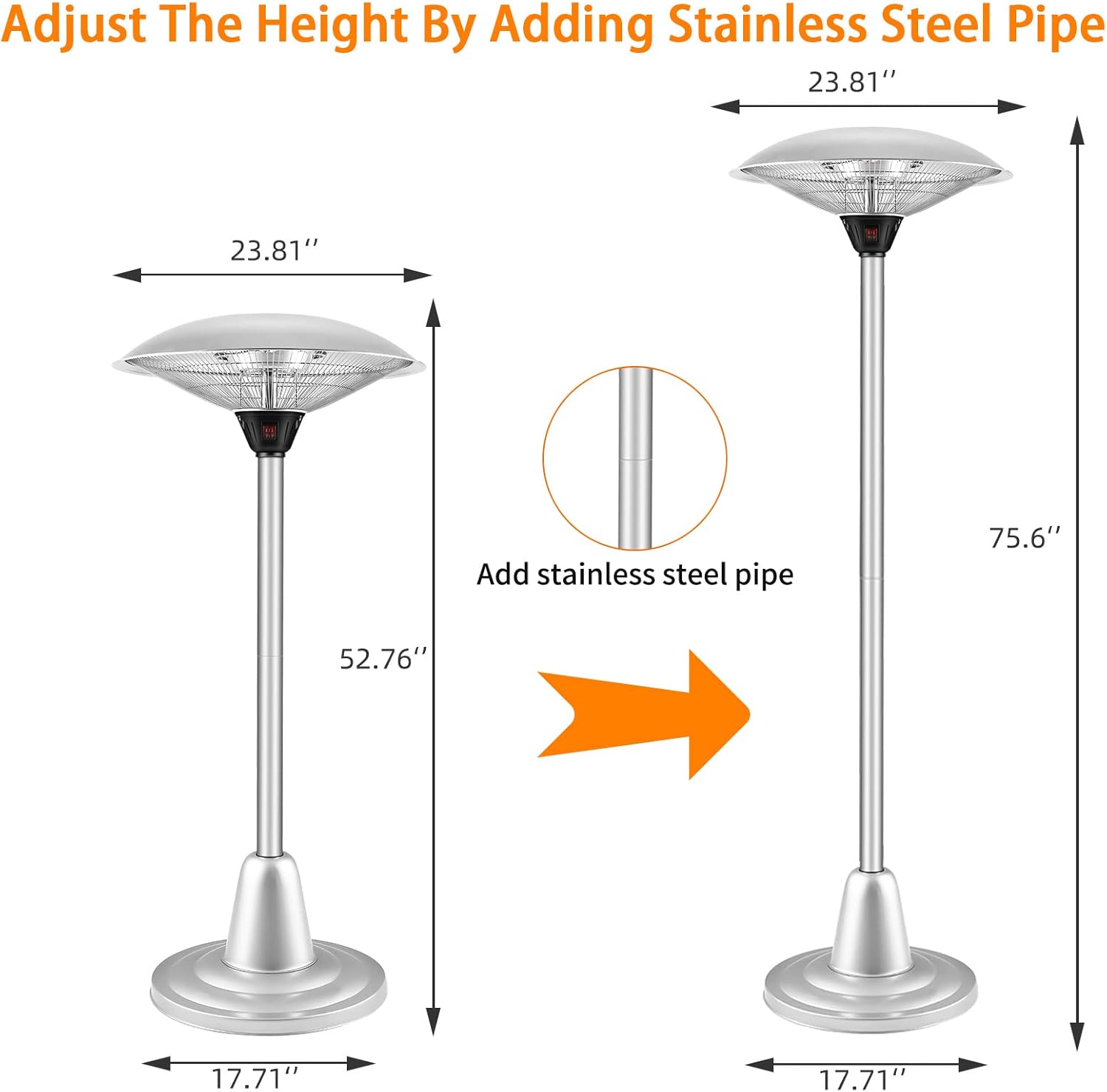 R.W.FLAME 36 inch Recessed and Wall Mounted Electric Fireplace, Fit for 2 x 4 and 2 x 6 Stud, Remote Control with Timer,Touch Screen,Adjustable Flame Color and Speed, 750-1500W……