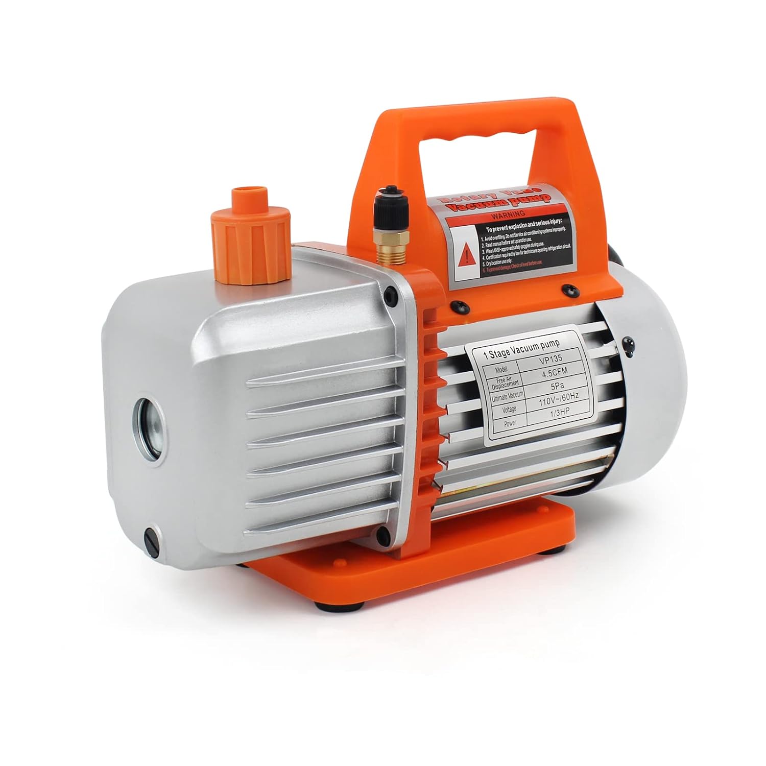 Poofzy 4.5CFM Vacuum Pump 110V 1/3HP Single Stage Rotary Vane Pump HVAC