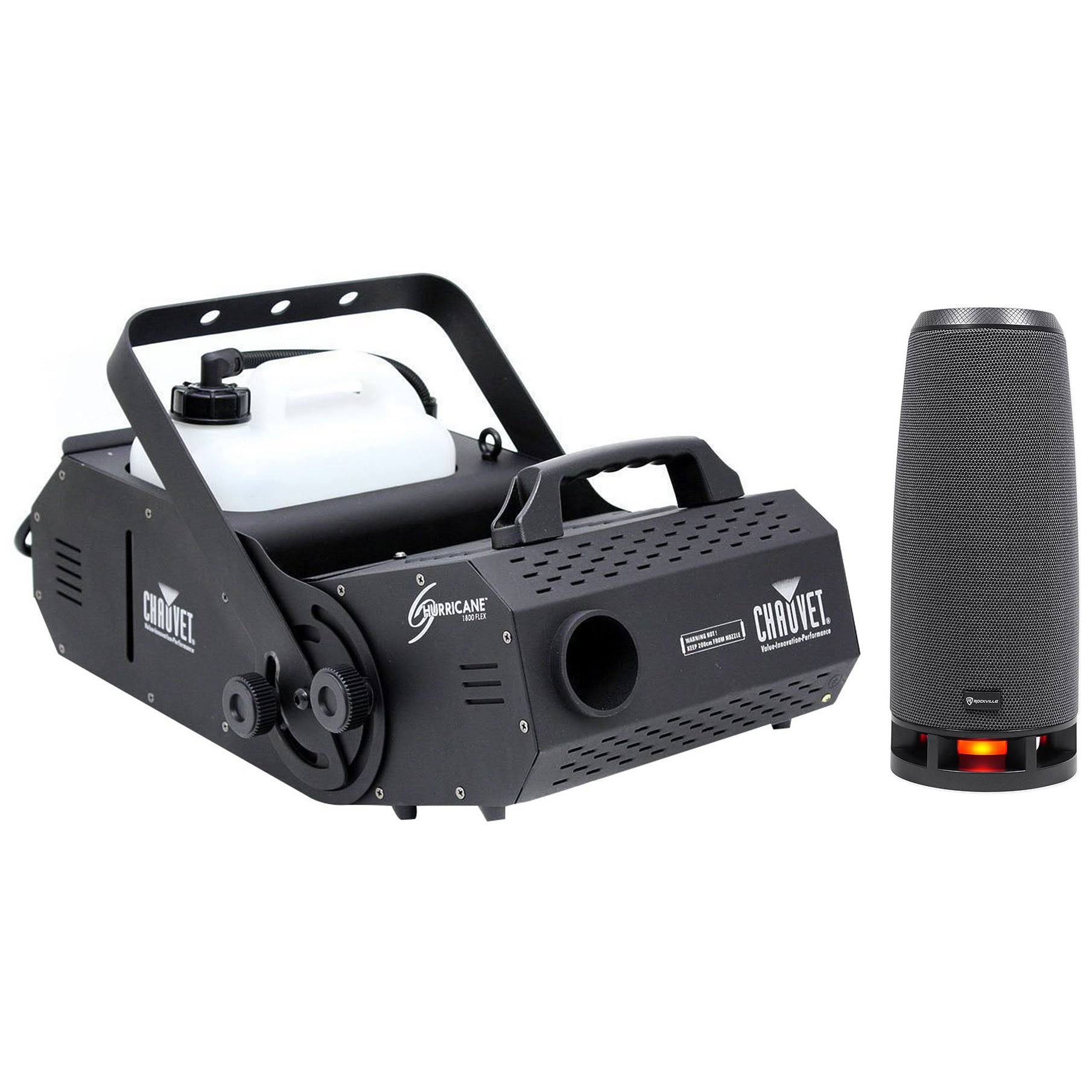 Chauvet Hurricane H-1800 Flex Fog / Smoke Machine H1800+RockShip Speaker