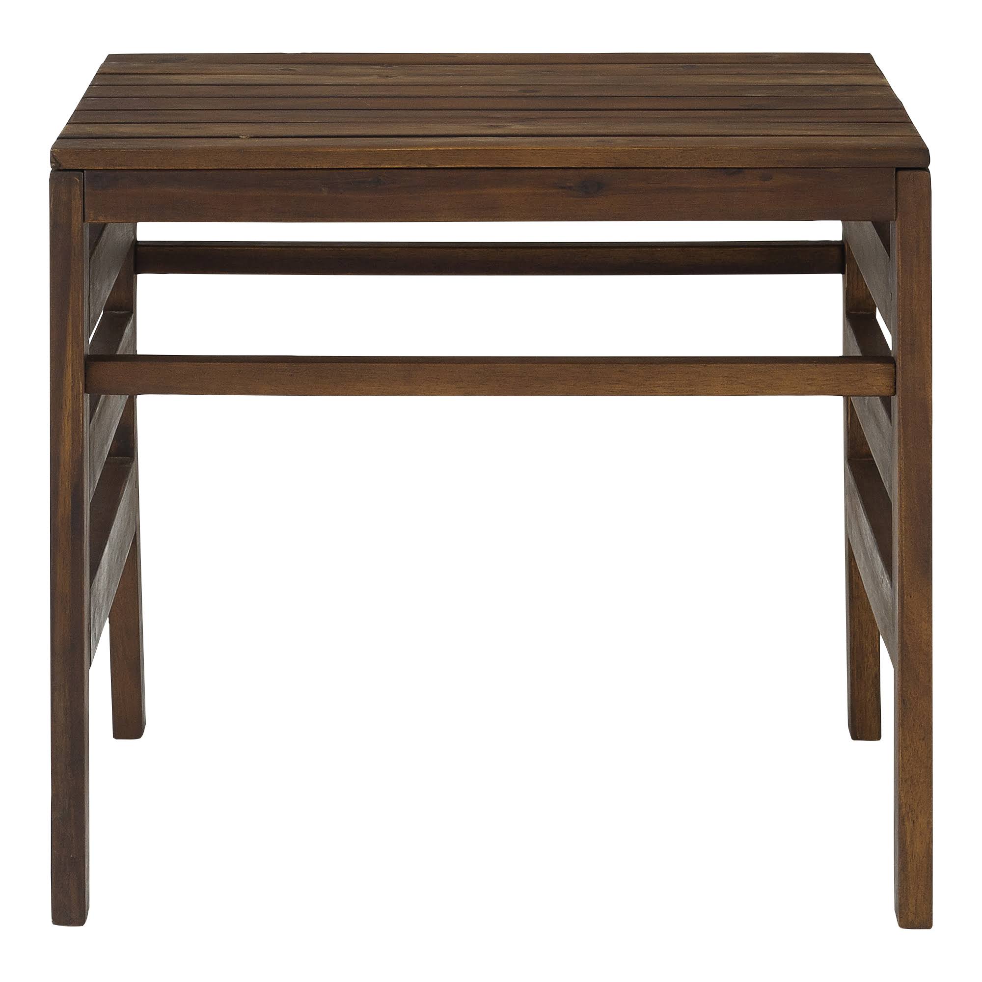 Manor Park Modular Outdoor Acacia End Table - Dark Brown