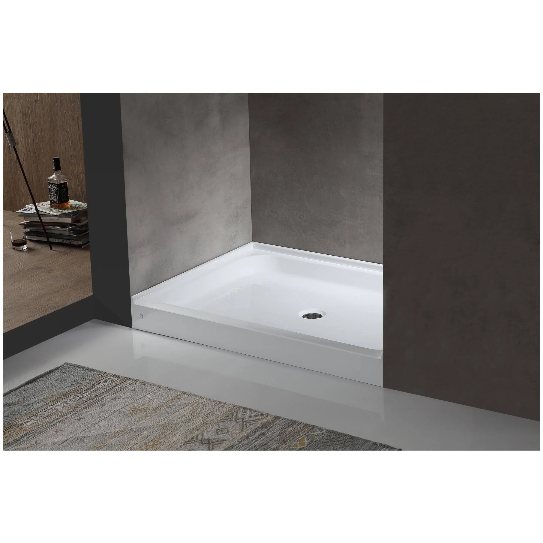 Anzzi SB-AZ02XX Reach 36 x 48 in. Single Threshold Shower Base in White