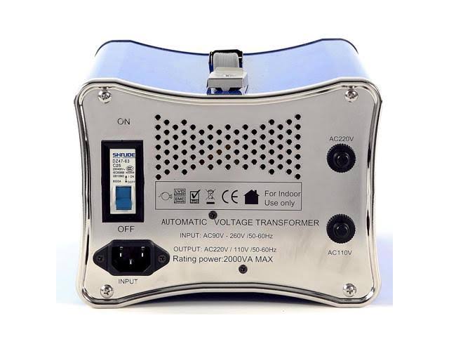 LiteFuze convertingbox 2000 Watt Auto Voltage Converter Transformer - Light Weight - Step Up/Down - Circuit Breaker - Detachable