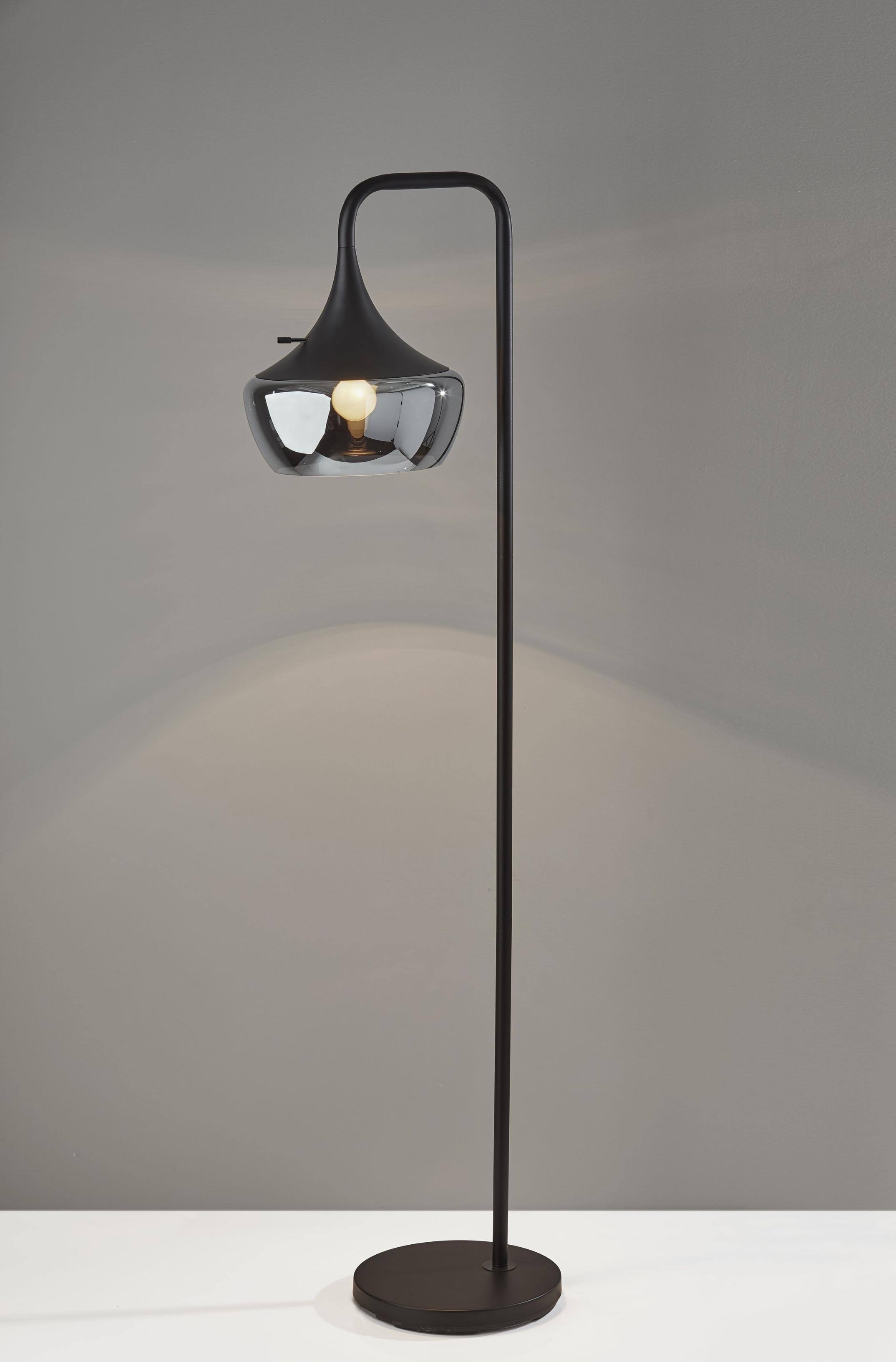 12x22 x 18x22 x 63.5x22 Black Metal Floor Lamp