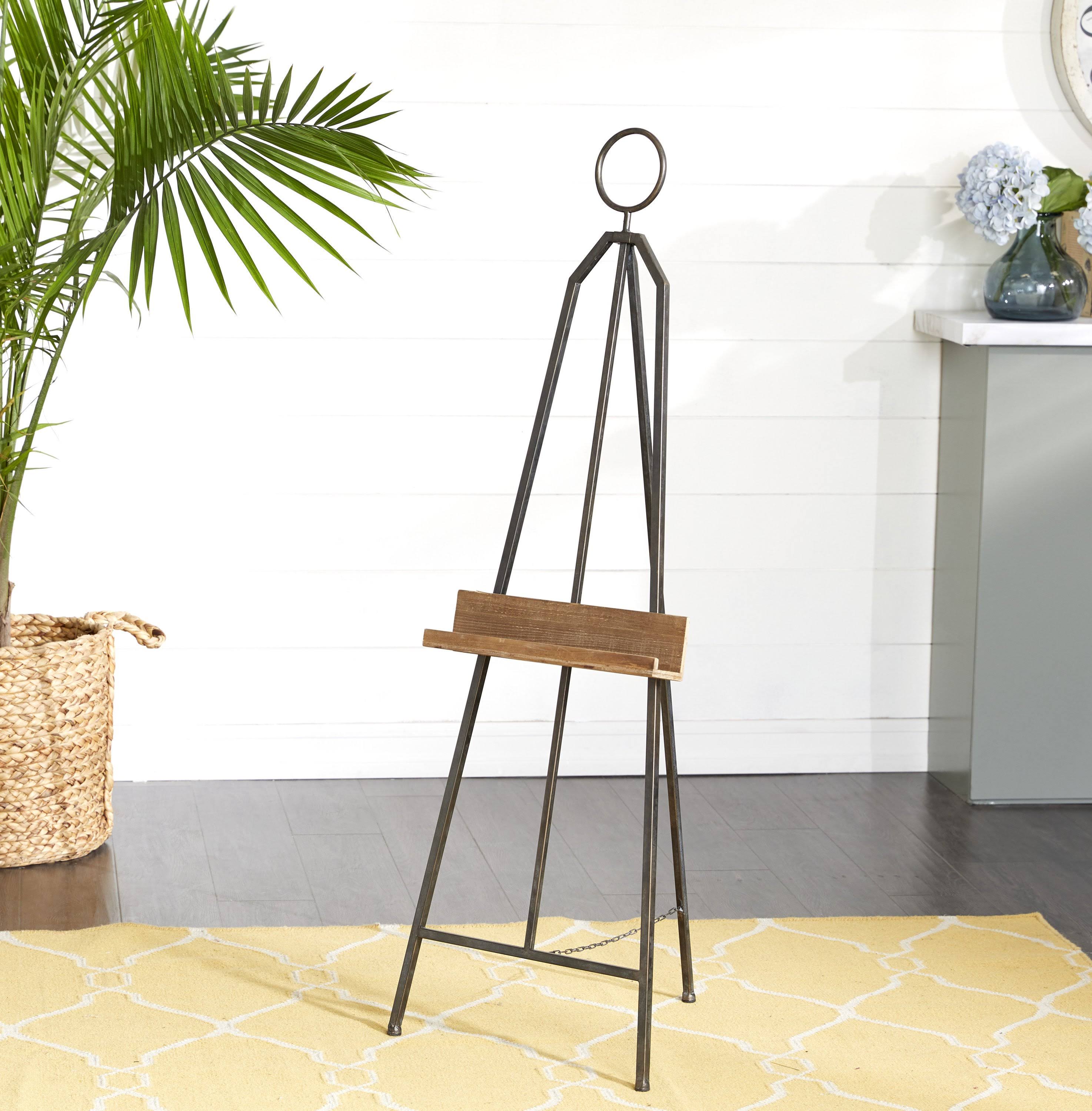 Black Iron Industrial Easel, 66 x 18 x 19 - 43753