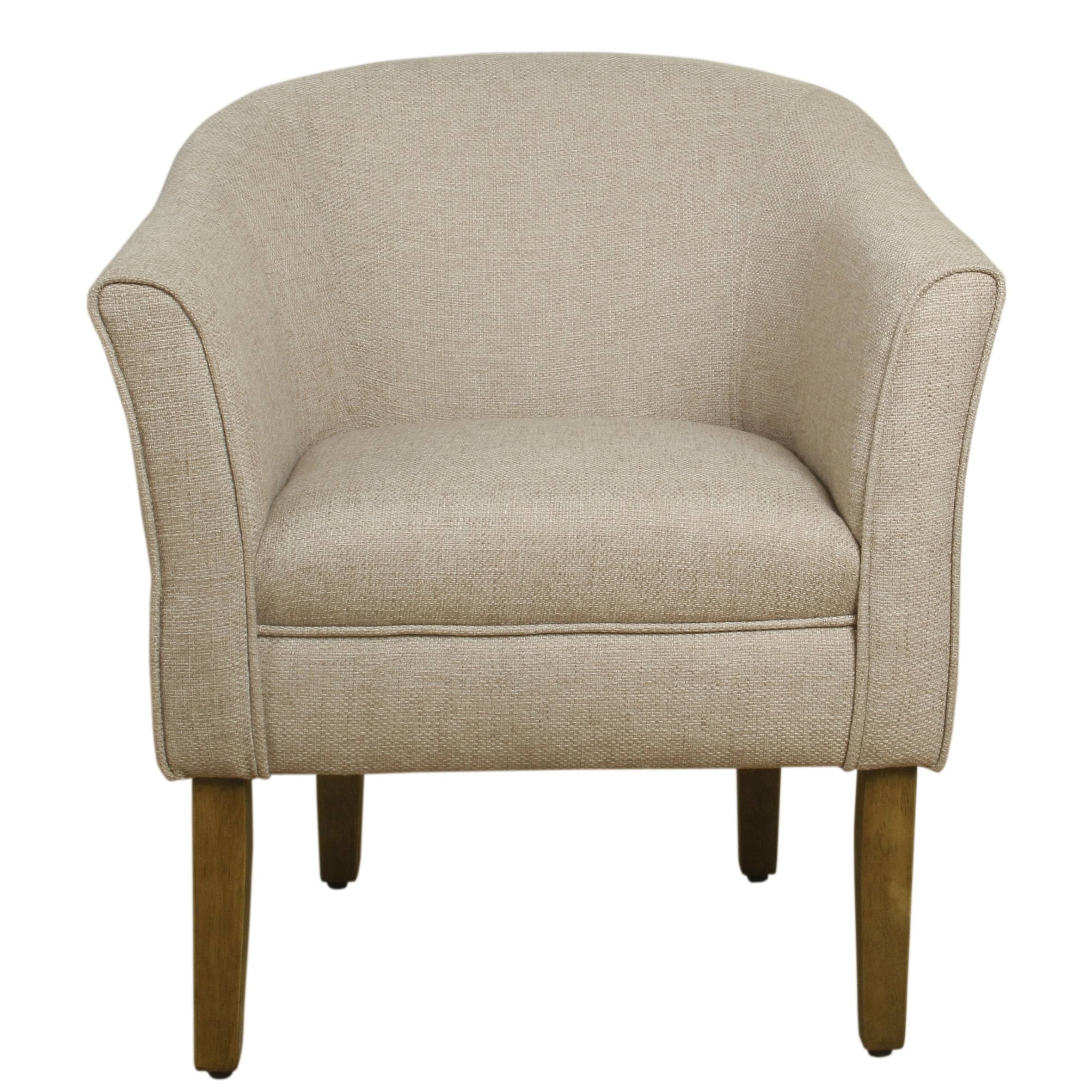 HomePop Modern Barrel Accent Chair - Flax Brown