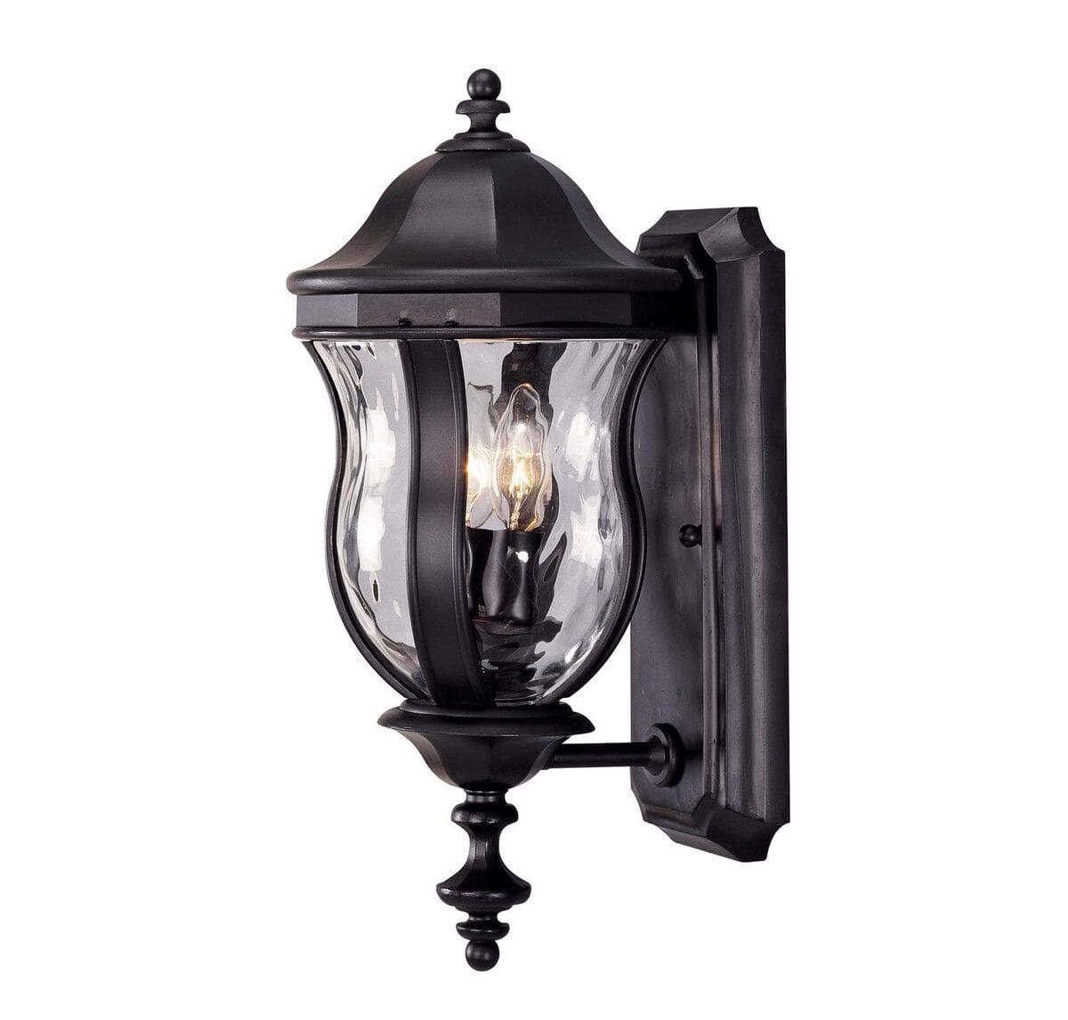 Savoy House-5-304-BK-Monticello - 2 Light Outdoor Wall Lantern Black