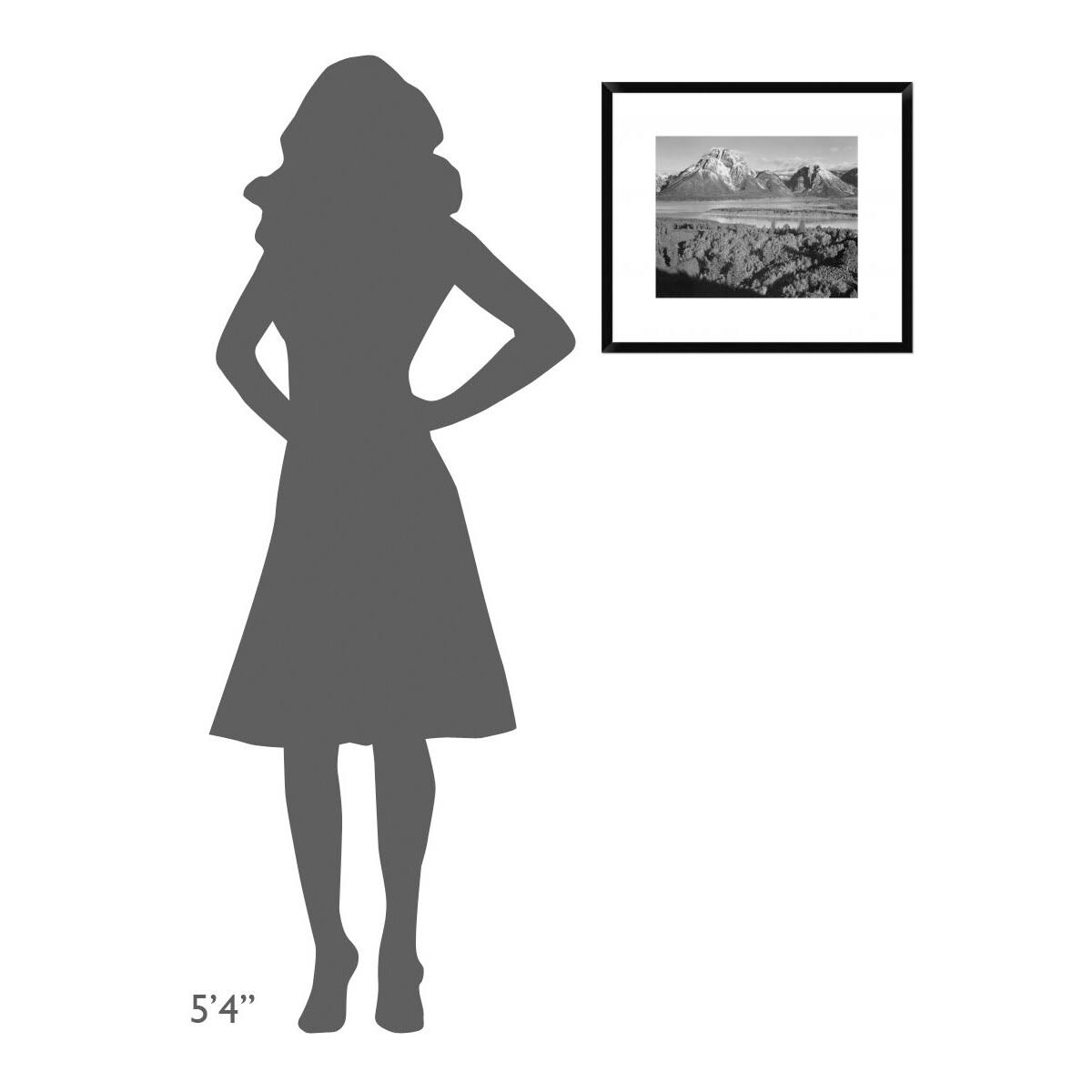 Global Gallery Ansel Adams &View Toward Mount Moran, Grand Teton National Park& Framed Art - Black