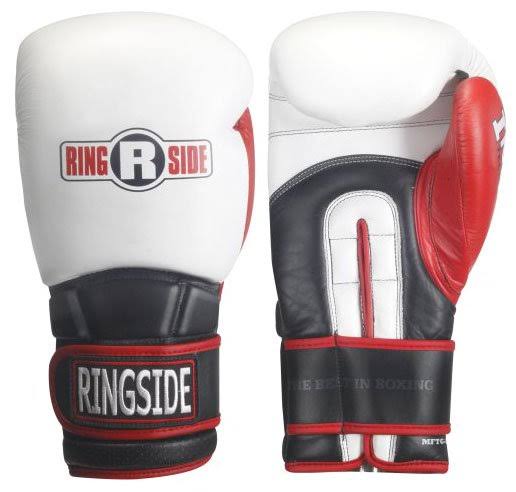 Ringside Pro Style IMF Tech Training Gloves, White/Black