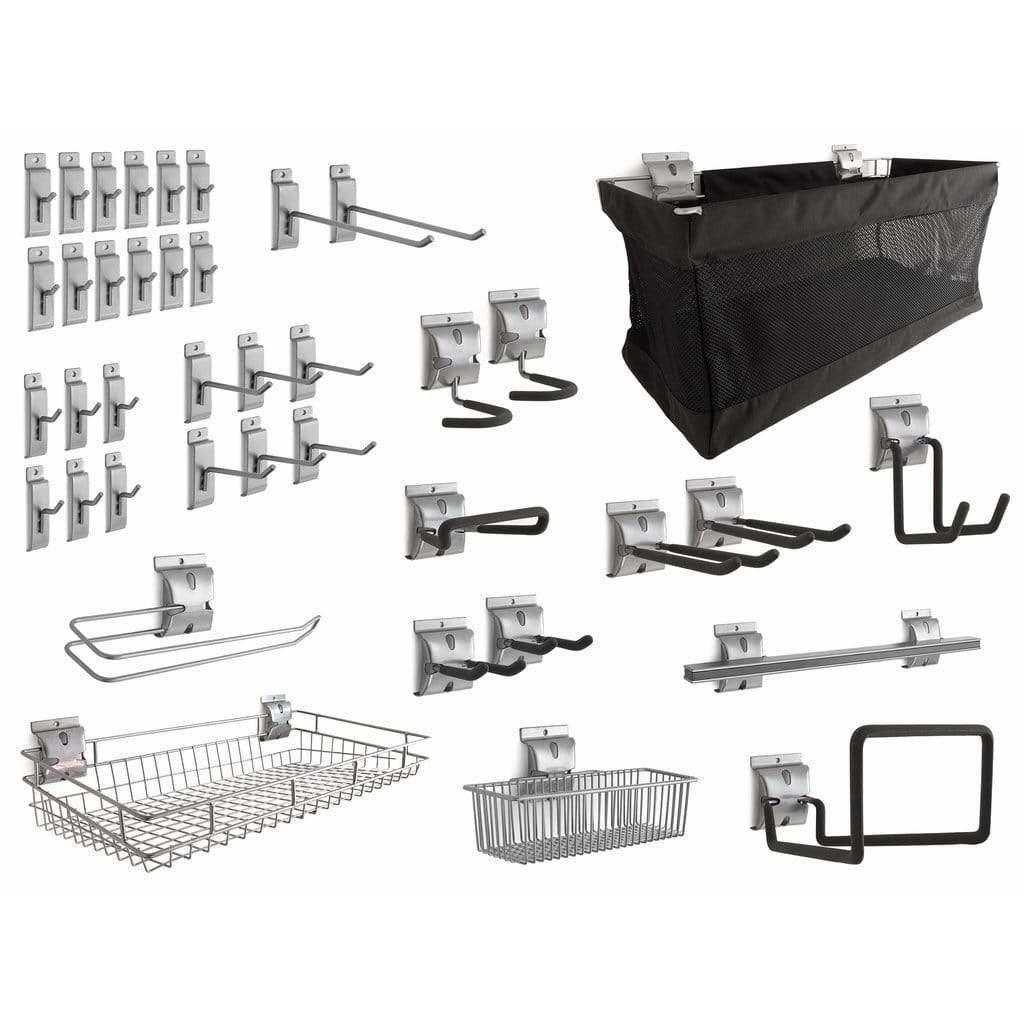 NewAge Products 40-Piece Steel Slatwall Accessory Kit