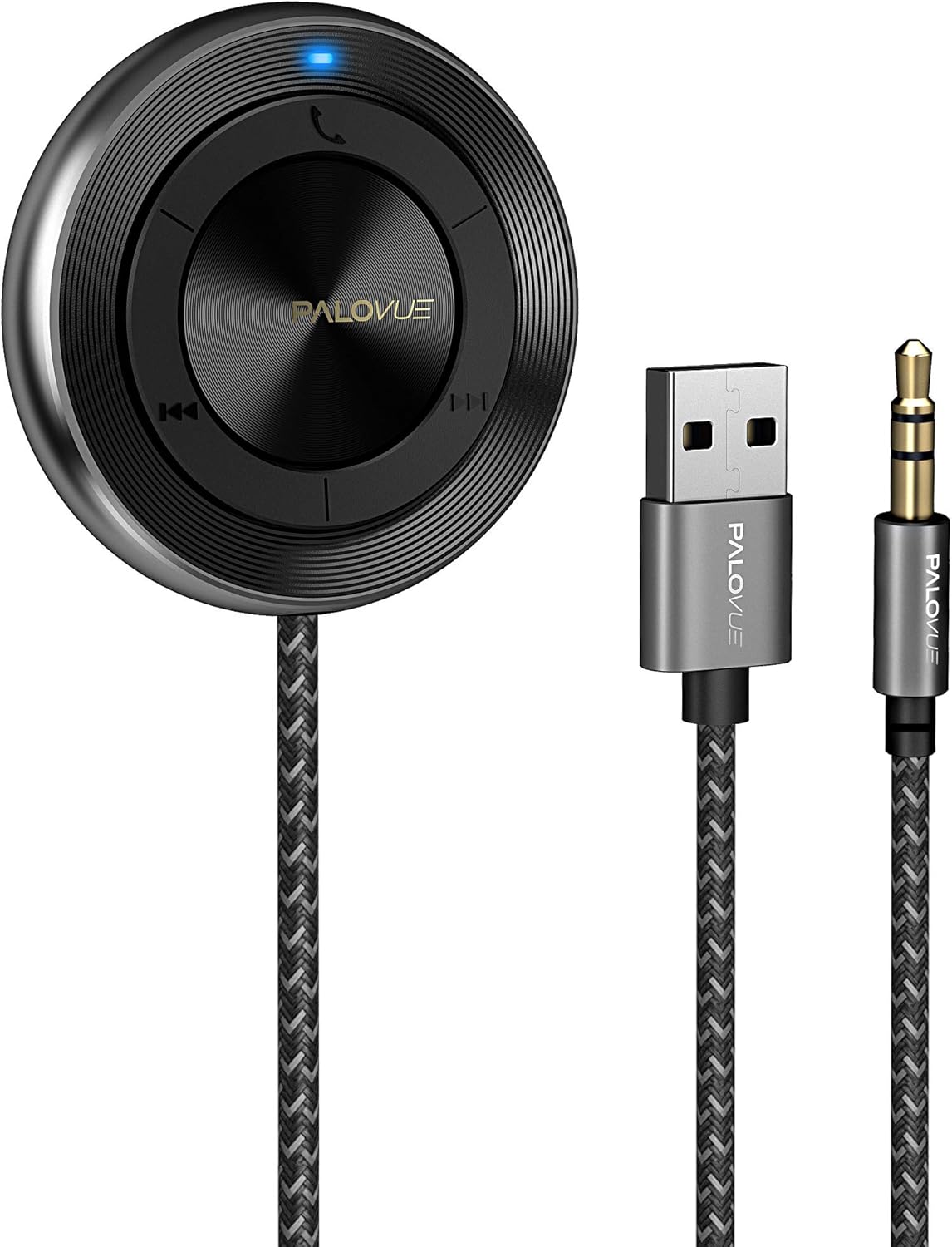 PALOVUE HiFi Bluetooth Receiver 5.0 with Qualcomm CSR and DAC Bluetooth Aux Adapter for Music Streaming and Hands-Free Calling for Car Home Stereo