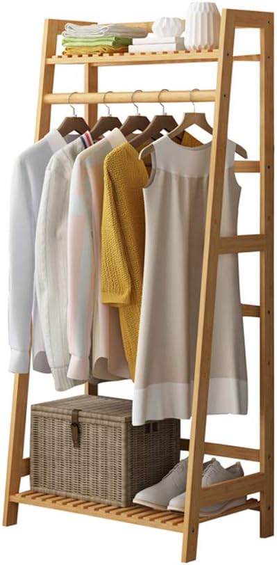 COAT RACK Floor Bedroom Hanger Creative Simple Solid Wood Living Room Clothes Rack FANJIANI (Color : B)
