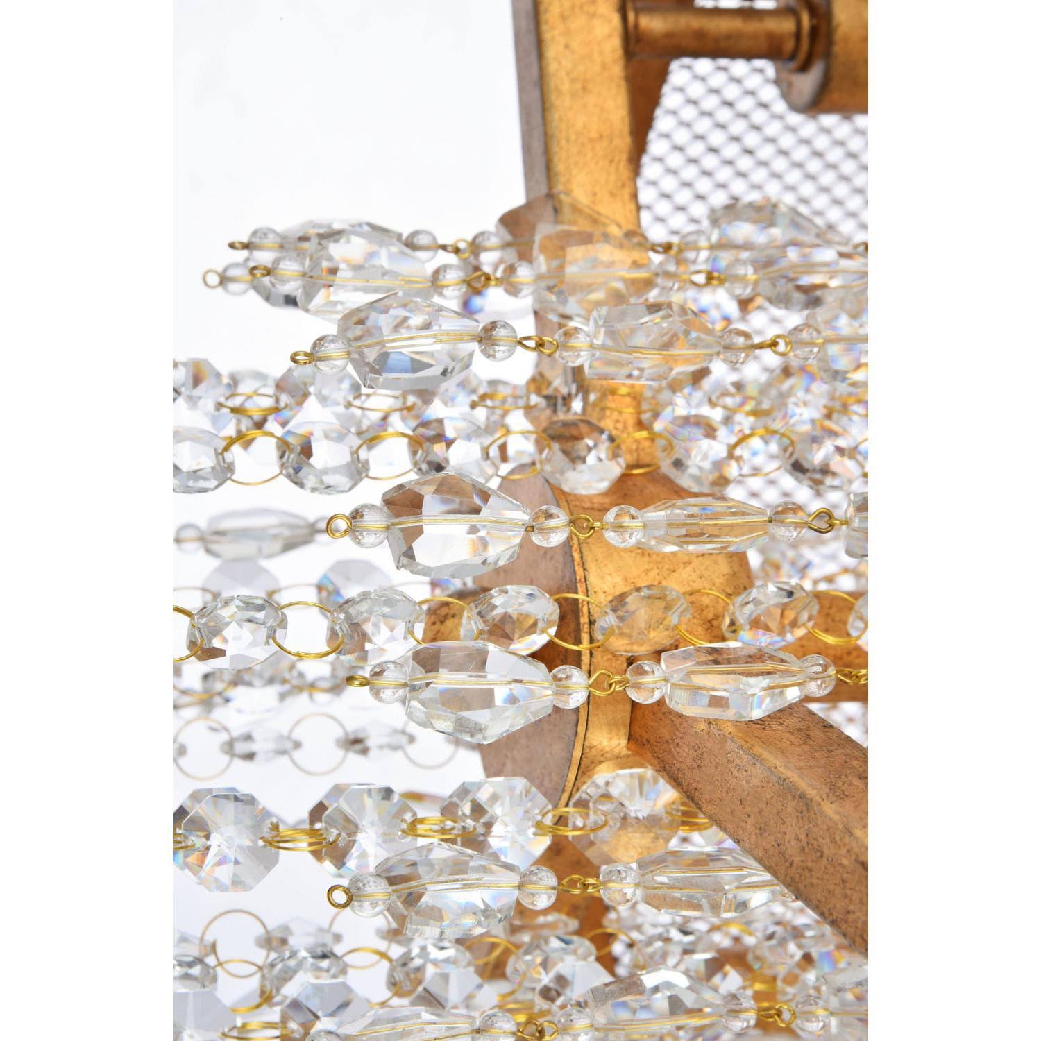 Elegant Lighting 1540F12ASL Legacy 3 Light Antique Silver Leaf Flush Mount Clear Royal Cut Crystal