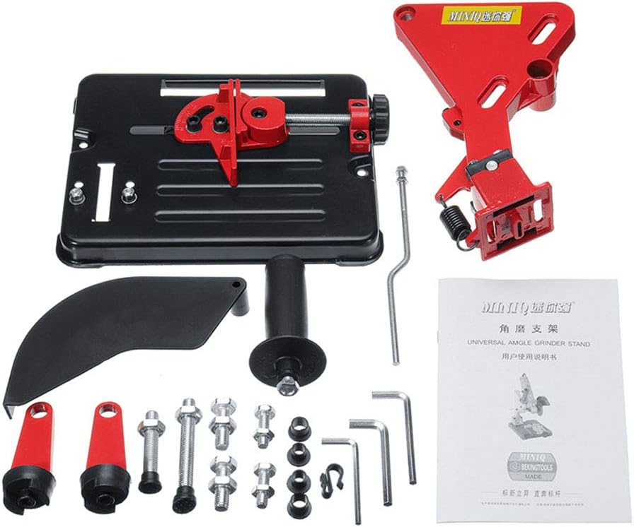 Angle Grinder Stand Grinder Holder Cutter Support Aluminum bracket iron base100 -115-125 angle grinder cutting (4in-4.5in-5in) Pack of 2