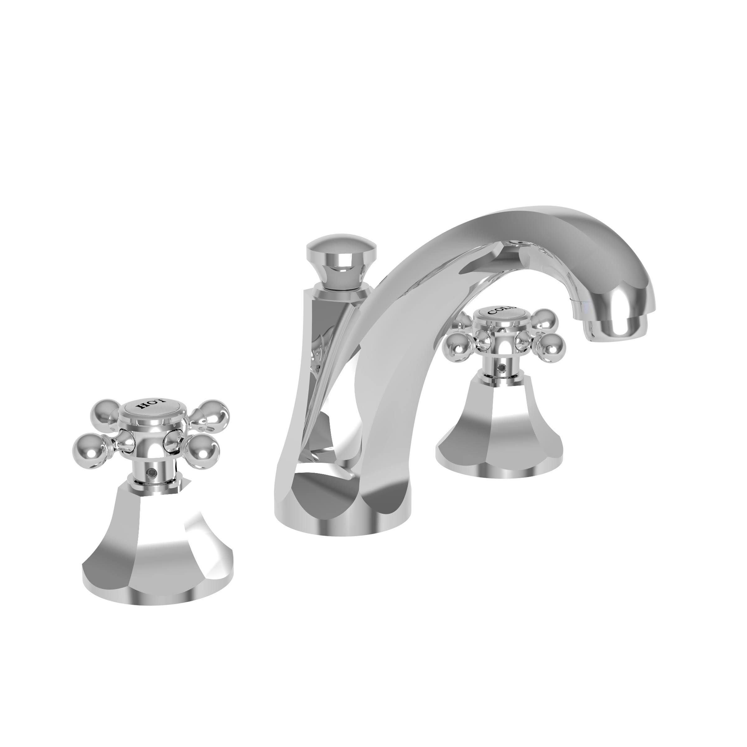 Newport Brass 1220C/54 Metropole Widespread Lavatory Faucet, Gloss Black