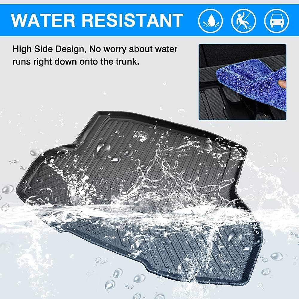 JUWAIre Rear Cargo Liner Durable Odorless Trunk Floor Mat for 2018 2019 2020 Accord Sedan Trunk Cargo Tray TPO Waterproof Protector Floor Mat
