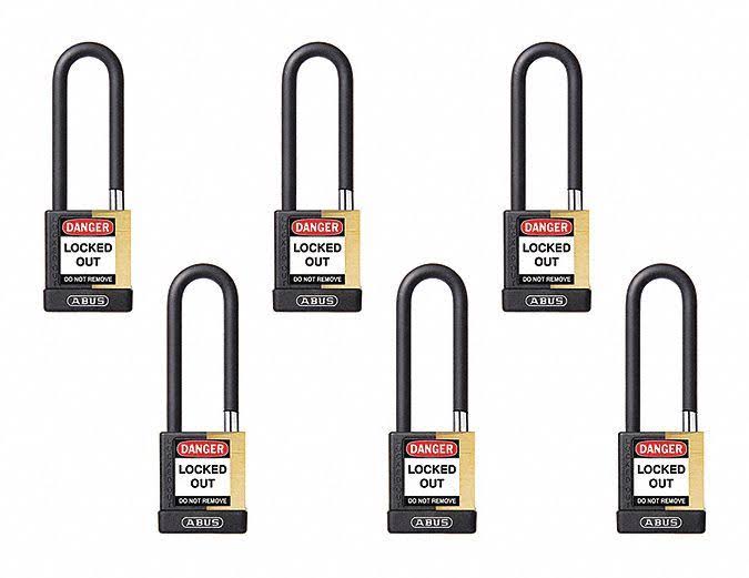 ABUS 20112 Keyed Padlock,3/4x22 W x 3x22 H Shackle,pk6