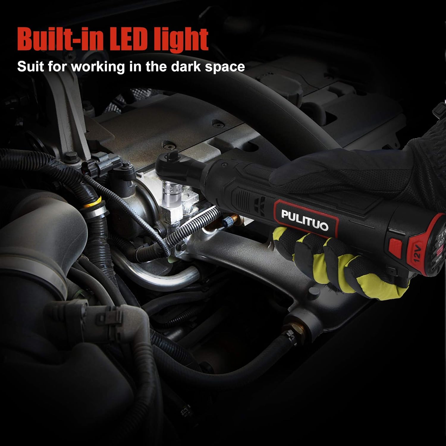 12V-Cordless-Electric-Ratchet-Wrench, PULITUO-3/8