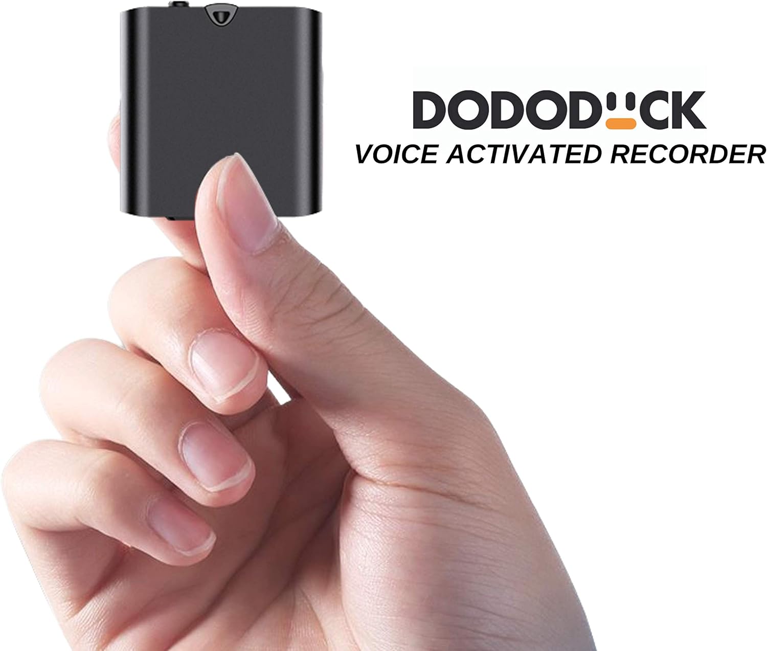 Dododuck Q63 Professional Mini Voice Activated Recorder, 30 Day Standby Recording, Aluminum Alloy Body, Magnetic, HD Noise Reduction, for Car, Office, Home, Easy to Hide (16 GB) Pack of 2