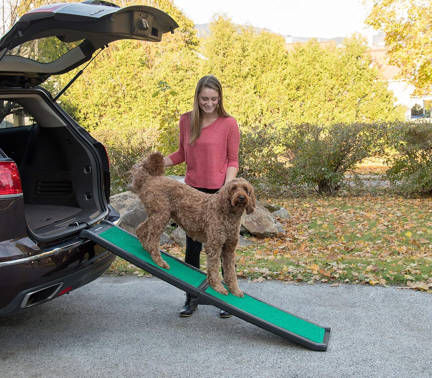 Pet Gear Travel Lite Ramp with supertraX Surface for Maximum Traction, 4 Models to Choose from, 66 in. Long, Supports 150 -200 lbs, Find the Best Fit for Your Pet Pack of 2