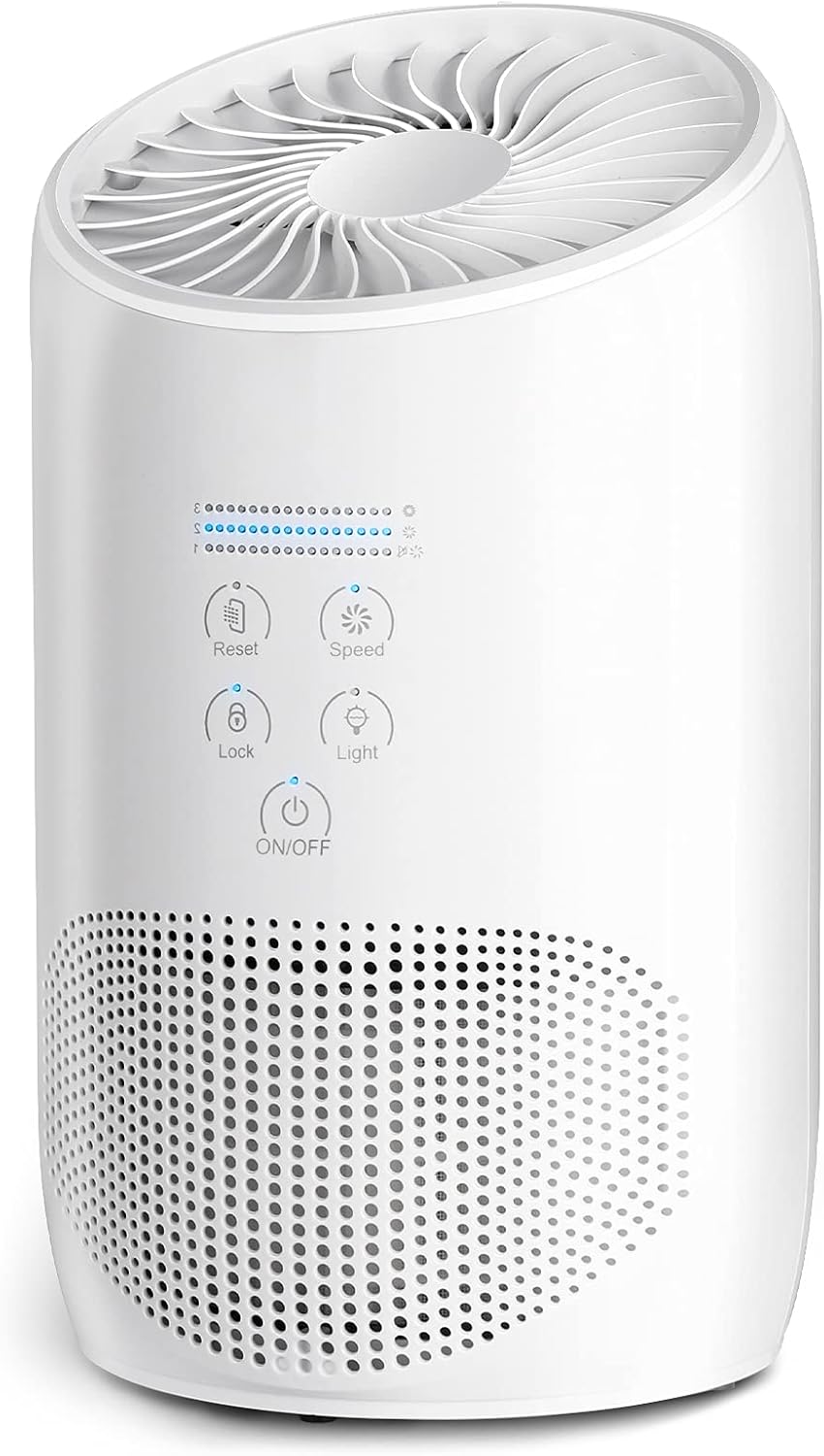 Air Purifiers for Home Bedroom, Smoke Air Cleaner with Fragrance Sponge, Ultra Quiet HEPA Air Purifier 99.97% Effectively Rem0ve Air Pollutants Pack of 2