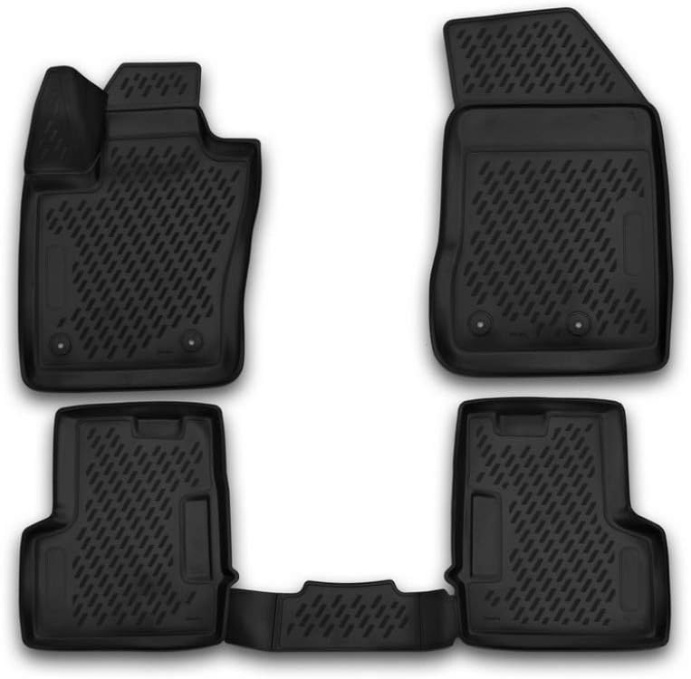 Fits 2015-2022 Jeep Renegade Floor Mats Front & 2nd Row Seat Liner Set All Weather Full Set Liners (Black)